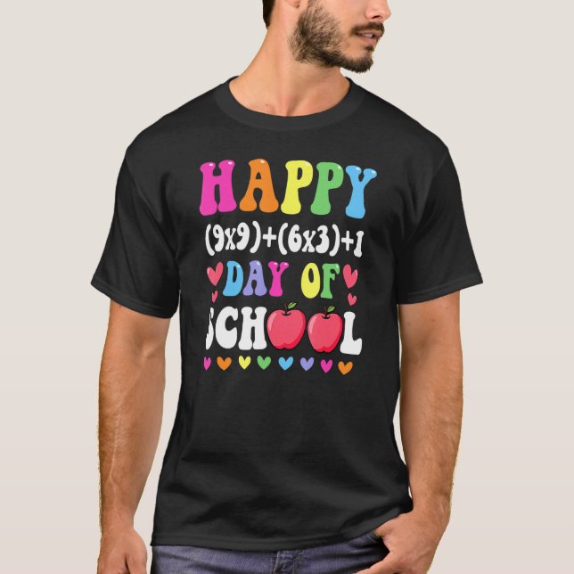 Camiseta Fórmula Matemática Feliz 100 Dias De Mães Do 100º  (Frente)