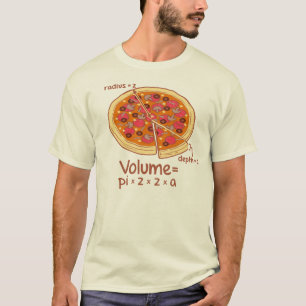 Camiseta Fórmula matemática = Pi*z*z*a do volume da pizza