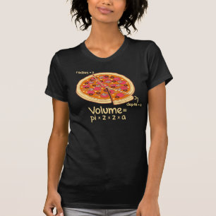 Camiseta Fórmula matemática = Pi*z*z*a do volume da pizza