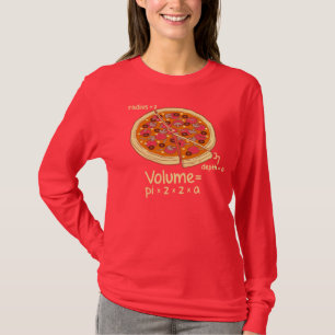 Camiseta Fórmula matemática = Pi*z*z*a do volume da pizza