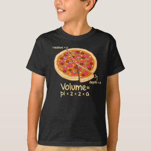 Camiseta Fórmula matemática = Pi*z*z*a do volume da pizza