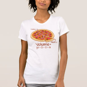 Camiseta Fórmula matemática = Pi*z*z*a do volume da pizza