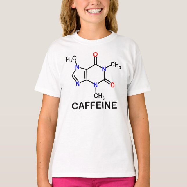 CAMISETA FÓRMULA MOLECULAR DE CAFEÍNA (Frente)