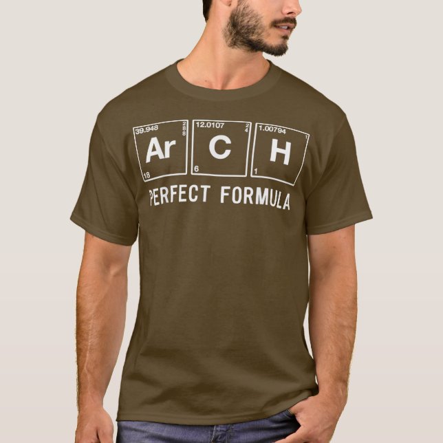 Camiseta Fórmula Perfeita Para Homens Linu Arch Do Desenvol (Frente)