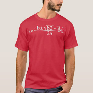 Camiseta Fórmula Quádrica Para A Classe Matemática 3