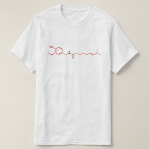Camiseta Fórmula Química Molecular de Capsaicina