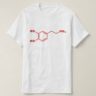 Camiseta Fórmula Química Molecular de Dopamina