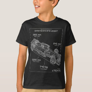 Camiseta Fórmula Race Car Specifications Team Racing