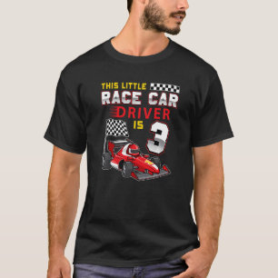 Camiseta Fórmula Race Carro de 3 Anos aniversário de 3 anos