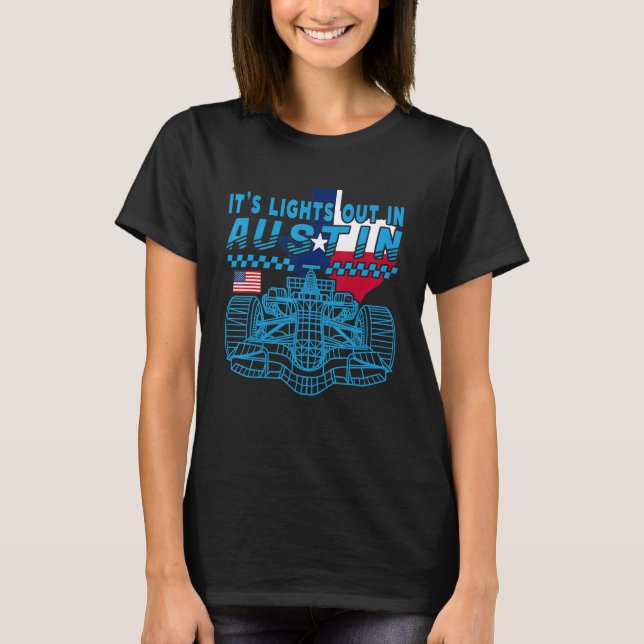 Camiseta Fórmula Racing Open Wheel Car Austin Circuit Texas (Frente)
