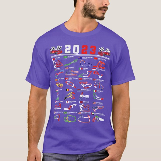 Camiseta Formula Racing Open Wheel Race Car Fan 2023 World  (Frente)