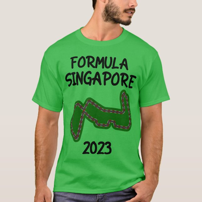 Camiseta Formula Singapore 2023 Racing Circuit Car Map frie (Frente)