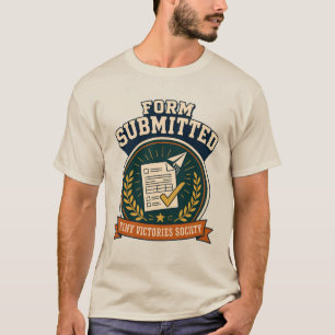 Camiseta Formulário Enviado Insígnia de Vitória Administrat