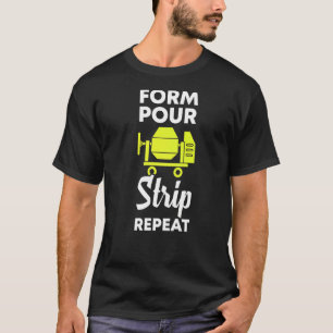Camiseta formulário para régua roupa betão