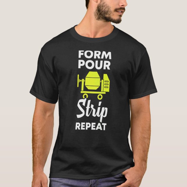 Camiseta formulário para régua roupa betão (Frente)