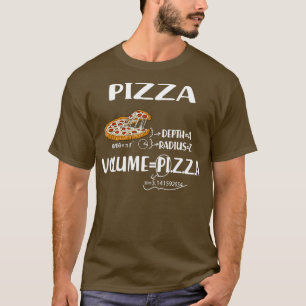 Camiseta Fórmulas de Matemática da Pizza Engraçadas Profess
