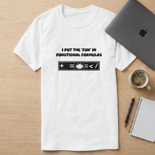 Camiseta Fórmulas Funcionais Divertidas Planilha Gênio Desi