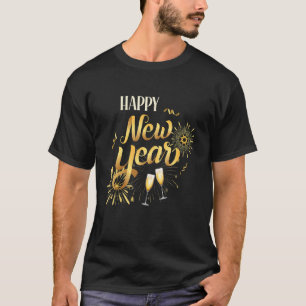 Camiseta Fornecimentos de véspera de ano novo NYE 2023 Happ