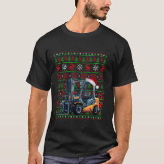 Camiseta Forquilhante Xmas Luzes Feias Santa Hat Forkelevad