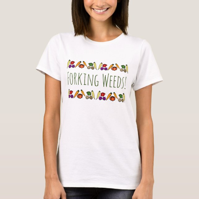Camiseta Forragens - com vegetais - jardim (Frente)