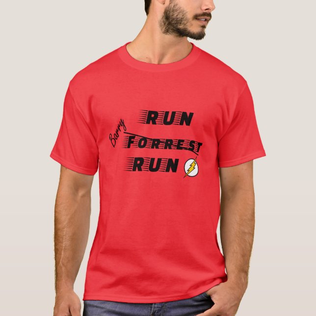 Camiseta Forrest Gump contra o flash (Frente)