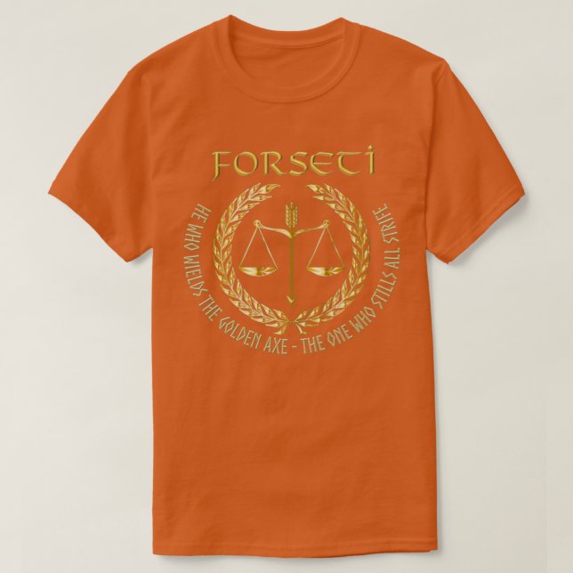 Camiseta Forseti Norse Deus da Justiça (Frente do Design)