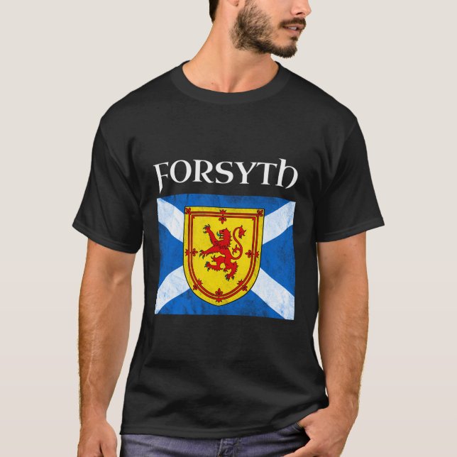 Camiseta Forsyth Scottish Clan Name Hoodie Scotland Flag (Frente)
