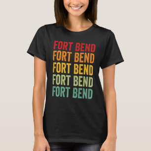 Camiseta Fort Bend County Design de texto arco-íris do Texa