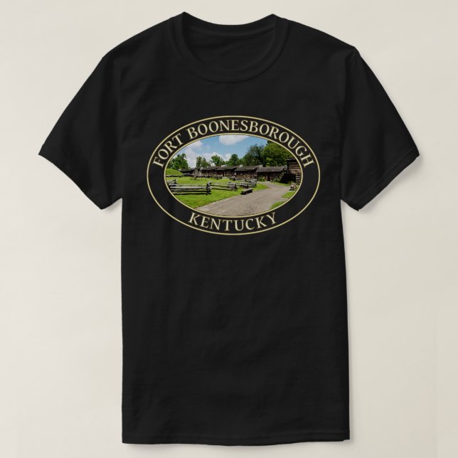 Camiseta Fort Boonesborough, do século XVIII no Kentucky (Frente do Design)