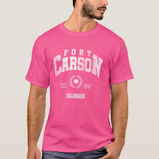 Camiseta Fort Carson CO Colorado  Retro Antigo (Frente)