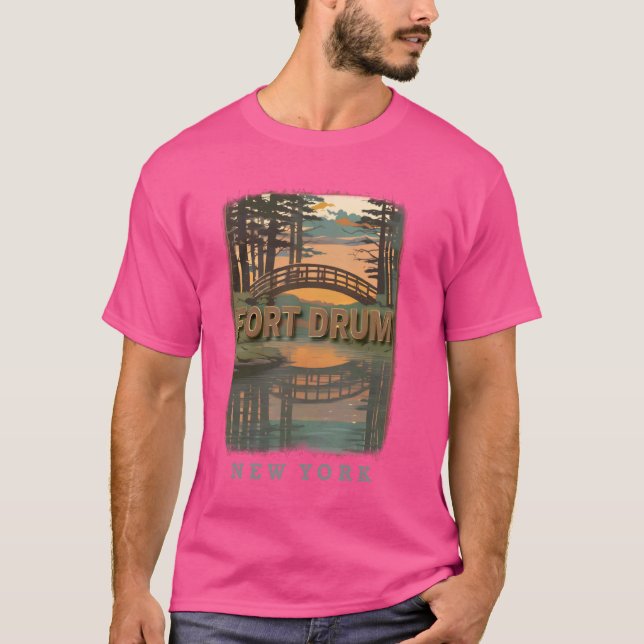 Camiseta Fort Drum New York NY Transquil Waters SD678 (Frente)