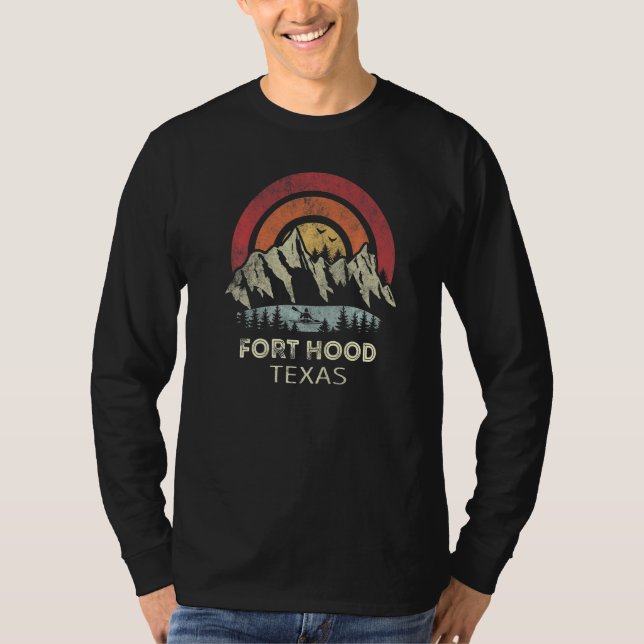 Camiseta Fort Hood Texas Mountain Sunset Sunrise Kayaking   (Frente)