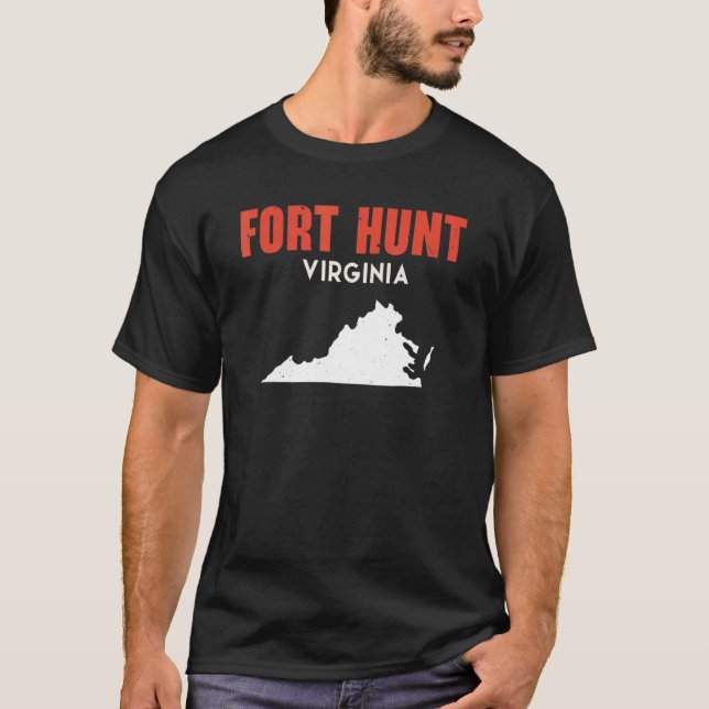 Camiseta Fort Hunt Virginia Estado Americano Viagem Virgem (Frente)