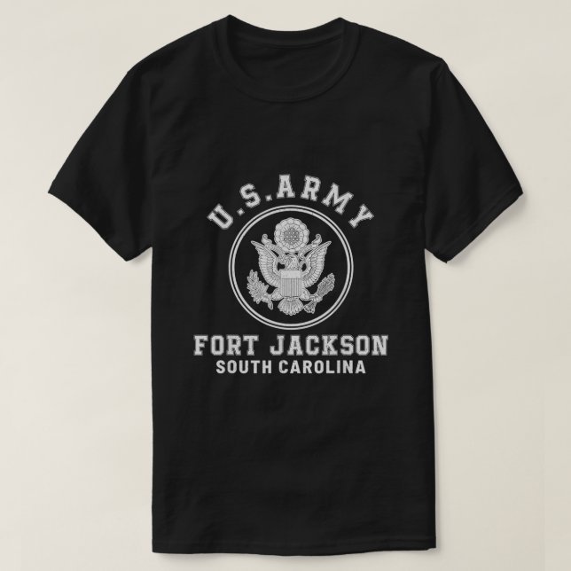 Camiseta Fort Jackson South Carolina SC Army Basic Training (Frente do Design)