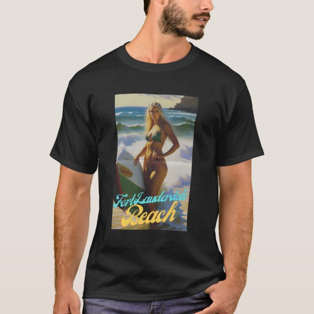 Camiseta Fort Lauderdale Beach, Flórida, Parasdise linda (Frente)