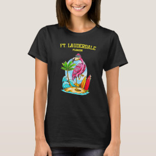 Camiseta Fort Lauderdale Flamingo Beach Ocean Surfboard