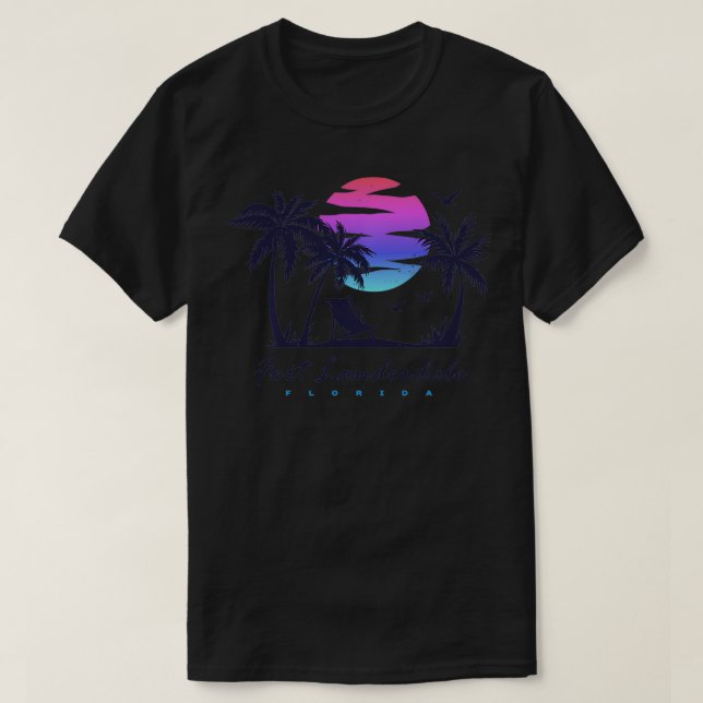 Camiseta FORT LAUDERDALE FLORIDA Beach Vacation Retro Vinta (Frente do Design)