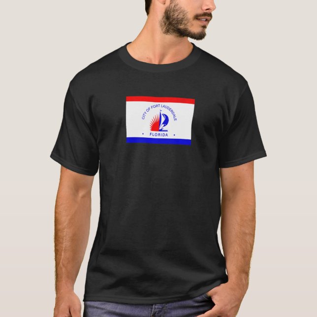 Camiseta Fort Lauderdale Florida Flag (Frente)