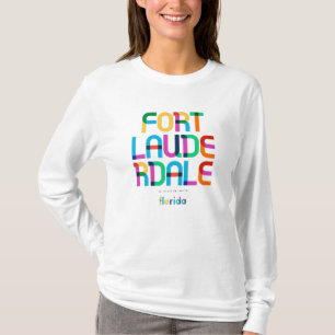 Camiseta Fort Lauderdale Flórida Meados do Século, Arte Pop