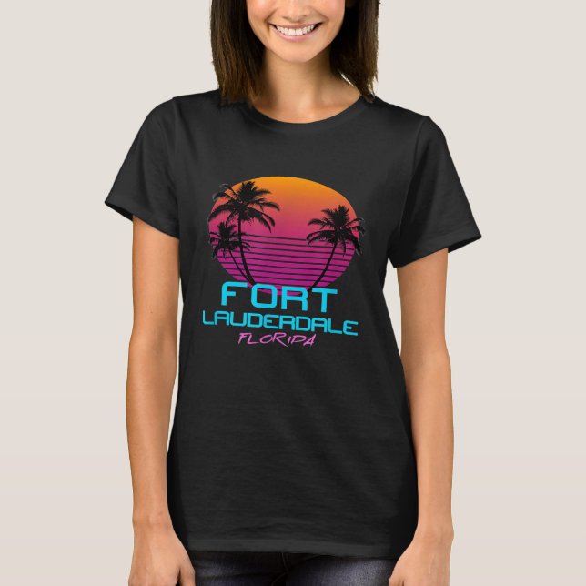 Camiseta Fort Lauderdale Florida Retro 80s (Frente)