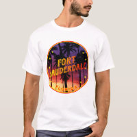 Fort Lauderdale, Flórida Sunset, Palmeiras