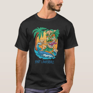 Camiseta Fort Lauderdale Florida Vacing Surfing Surfing Tik