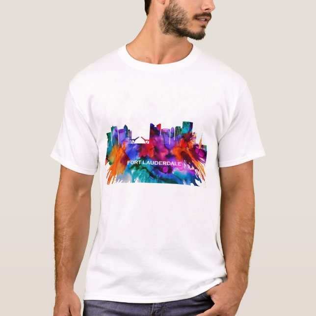 Camiseta Fort Lauderdale Skyline (Frente)