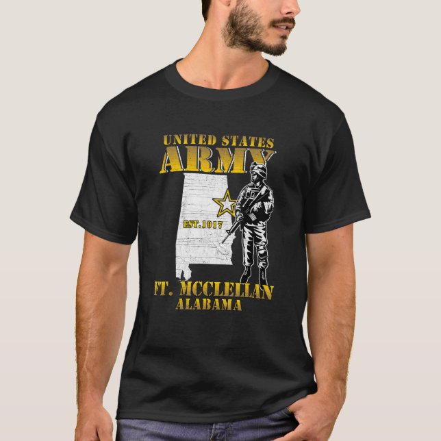 Camiseta Fort McClellan Alabama Map Ft McClellan Chemical C (Frente)