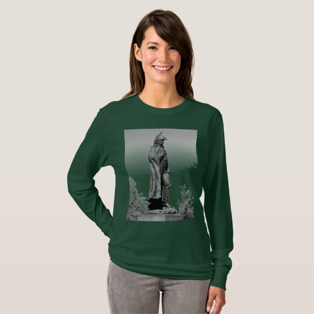 Camiseta Fort McHenry Statue B+W (Frente Completa)