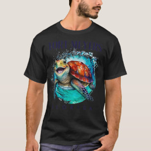 Camiseta Fort Meyers Florida Watercolor Happy Sea Turtle