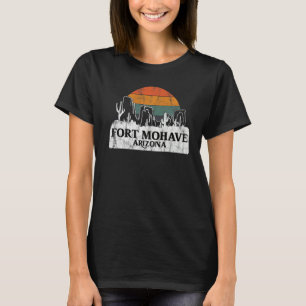 Camiseta Fort Mohave AZ Arizona Vintage sunset cactus mount