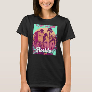Camiseta Fort Myers FL Florida Vintage retro oceano cena