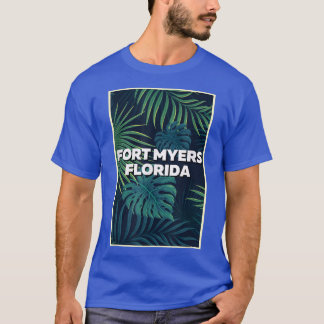 Camiseta Fort Myers Florida Beaches Palm deixa arte de verã