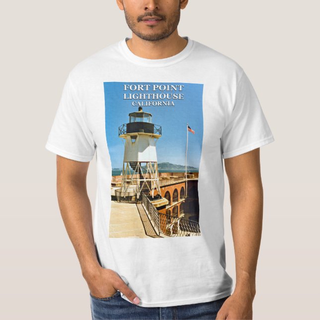 Camiseta Fort Point Lighthouse, California T-Shirt (Frente)